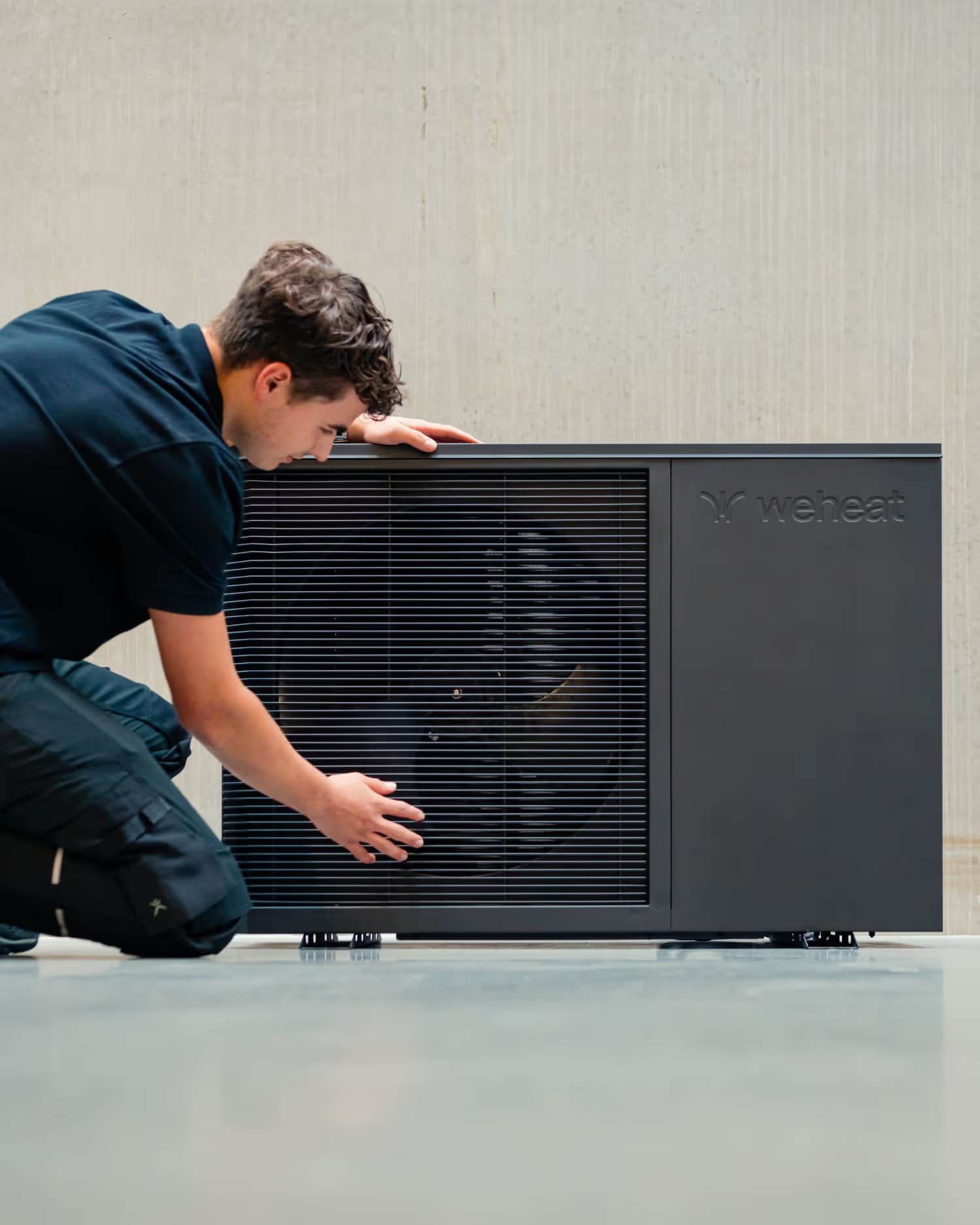 Weheat-warmtepompen in de showroom van De Warmteman